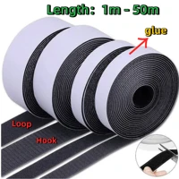20/25/30/50mm Magic Sticker Tape Self Adhesive Extra Strong Double Side Adhesive Sticker Pad Fluffy Hook and Loop Fastener 1-50m 1