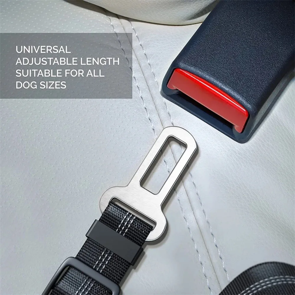 Dog Seat Belt Adjustable Nylon Bungee 4
