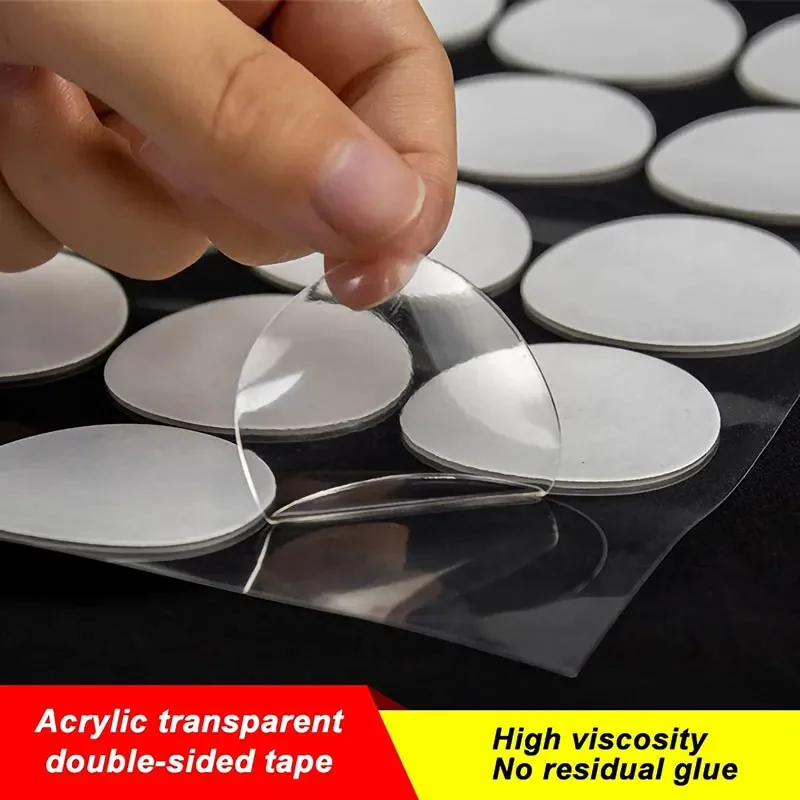 50-100Pcs Double Sided Sticky Dots Tape No Trace Self Adhesive Dots Stickers 10-30MM