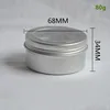 200pcs 80g Empty Aluminum Tin Jar With Clear Window Lid Round Nail Candle Spice Face Cream Cans Container Jewlery Storage Pot 1