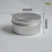 200pcs 80g Empty Aluminum Tin Jar With Clear Window Lid Round Nail Candle Spice Face Cream Cans Container Jewlery Storage Pot 1