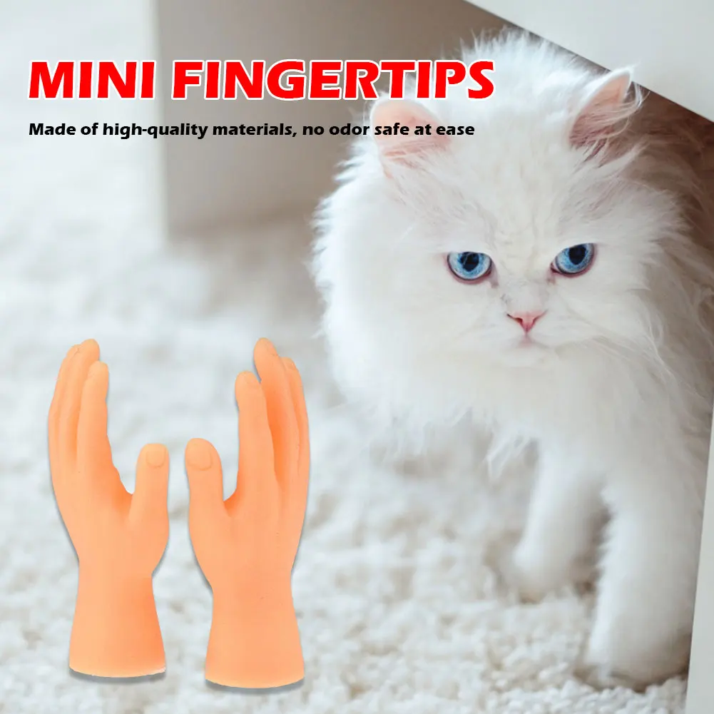 2pcs Novelty Left Right Mini Hands Model Finger Sleeve Simulation Left Right Mini Hands Finger Sleeve Puppets