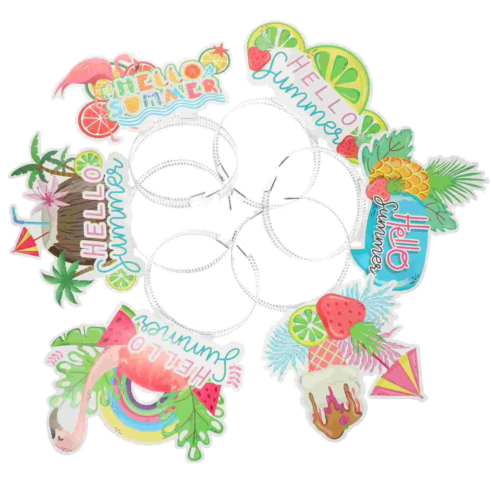 

12 Pcs Hawaii Decorations for Party Pool Hair Band Luau Headband Make up Hawaiana Festival Costume Headbands Plastic