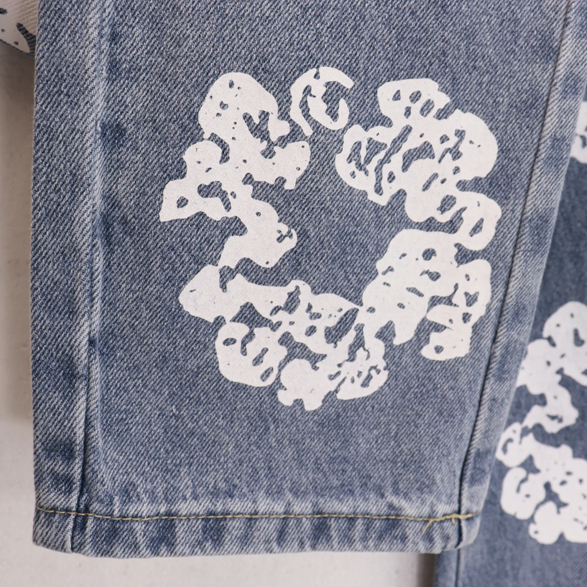 Yao888 Kapok Foam Printed Denim Trousers Fashion Tide Brand High Quality Streetwear High Street HipHop Pants For Men