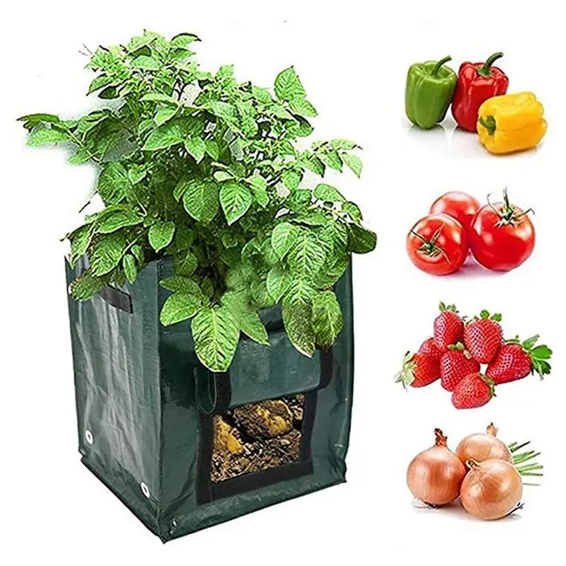 

Potato Vegetable Grow Bags With Access Flap Planter Pot Harvest Window Suitable For Planting Potato Taro Beets Carrots Onions