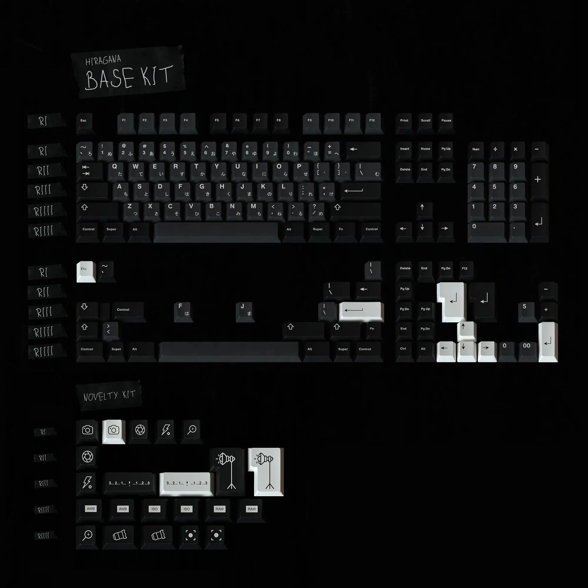 GMK 샤신 체리 프로필, ABS 소재 더블 샷 생산 방법