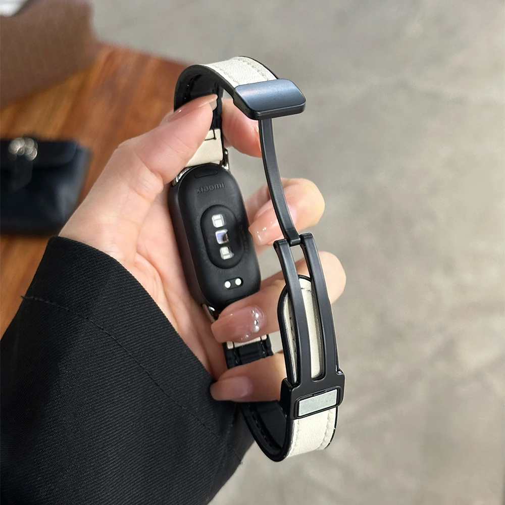 Magnetic Leather Strap for Smartwatch Replacement Bracelet