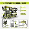 KAFAHOM Power Tool Organizer, 8 Drill Holder Wall Mount, 4 Layers Garage Tool Organizers Tool Shelf with Holder 3