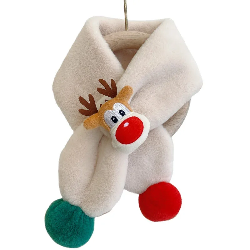 3-8Years Children's Scarves Autumn Winter Korean Style New Baby Scarfs Boys Girls Winter Cute Velvet Warm Christmas Baby Scarf