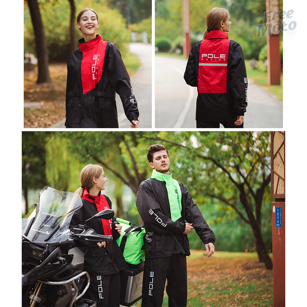 Raincoat Men Motorcycle Raincoat Suit Waterproof Rainwear Women Rain Jacket Poncho Rain Coat Outdoor Sport Suit Coat