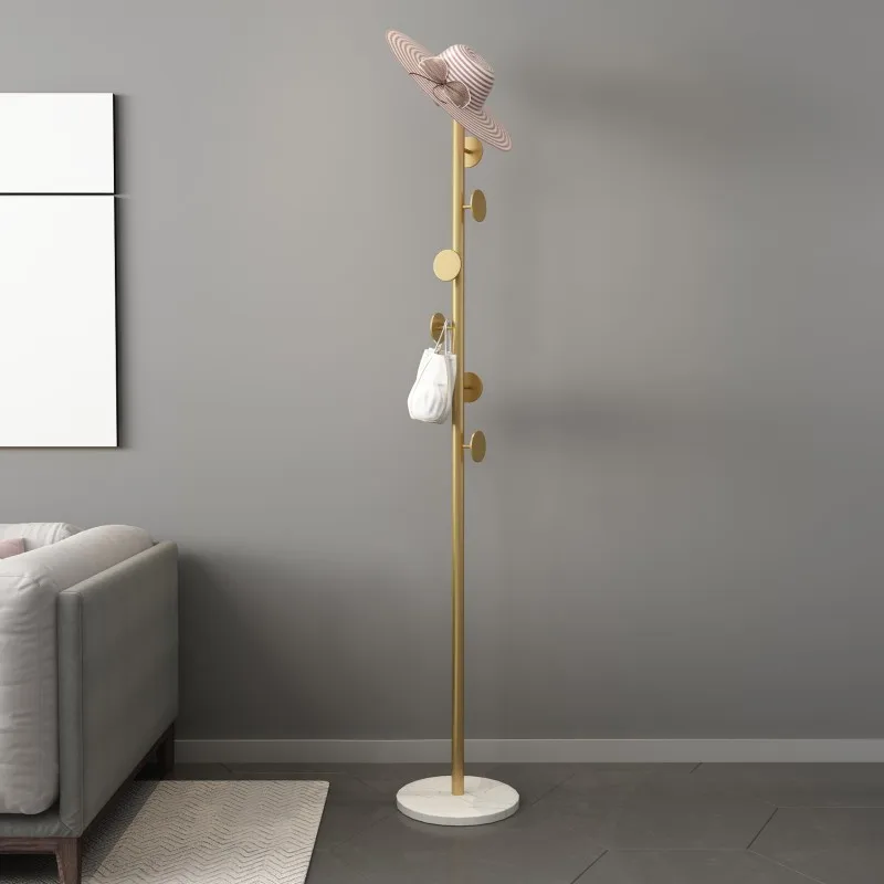 Nordic bedroom floor standing coat rack simple postmodern light luxury net red marble household hanger hanger
