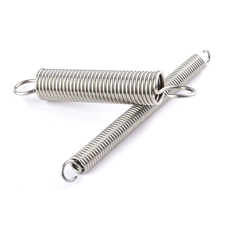 2Pcs Wire Diameter 0.8mm 1.0mm 1.2mm  Stainless Steel  Open Hook Tension Spring Hook spring Extension Spring Draught Spring