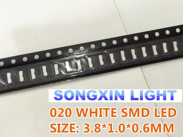500 화이트 3806 3810 사이드 뷰 SMD/SMT CW, 3.8*1.0*0.6mm, 6000-9000K 발광 다이오드 램프 비드 020 SMD LED 화이트, 020 PCs