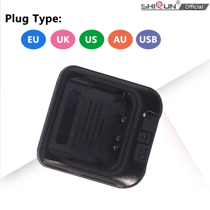 Deck Charger Baofeng DM-1701 Walkie Talkie Battery Charger EU/US/USB/AU Plug For TYT MD-760 MD760 Ham Two Way Radio Accessories 6