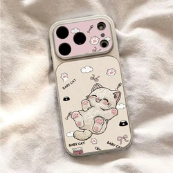 Adorable Embroidered Cat Phone Case Cover - iPhone 15 Plus (1)