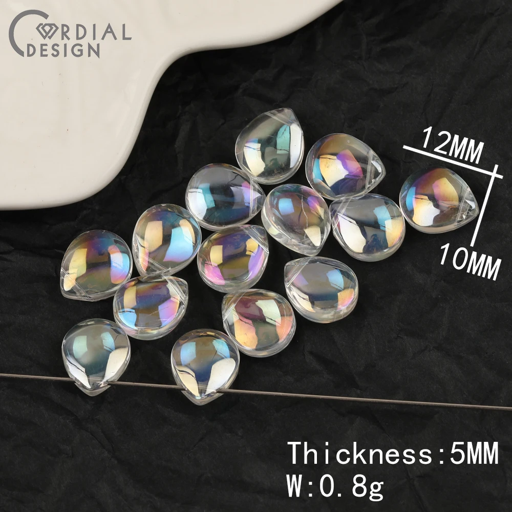 Cordial Design 10*12MM 300pcs Beads Making/Hand Made/DIY Glass Bead/Aurora Effect/Waterdrop Shape/Jewelry Findings & Components - cordial