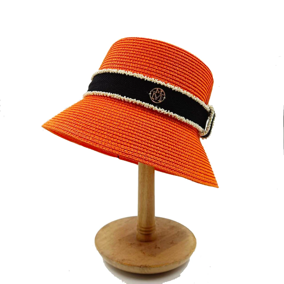 2024 straw hat sun hat elastic webbing accessories beach hat