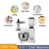 5-in-1 Home Fully Automatic Juicer Kneading Machine Meat Grinder Whisk 5.5L Multifunctional Mixer Food Processor Chef Machine 1