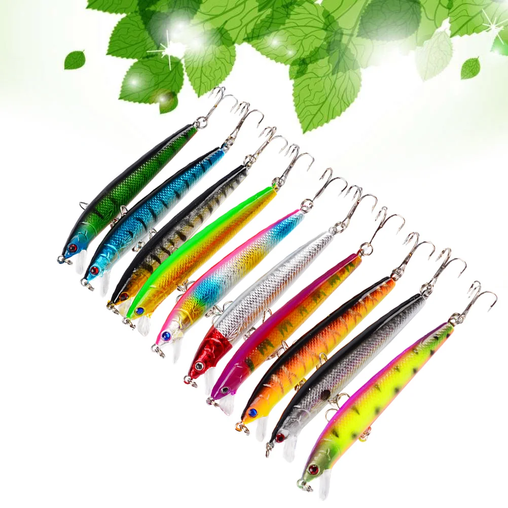 

10pcs 85g Hard Bait Fishing Lure Set Floating Hard Lures 10 Color Fishing Lures for Saltwater Freshwater (Random Color)