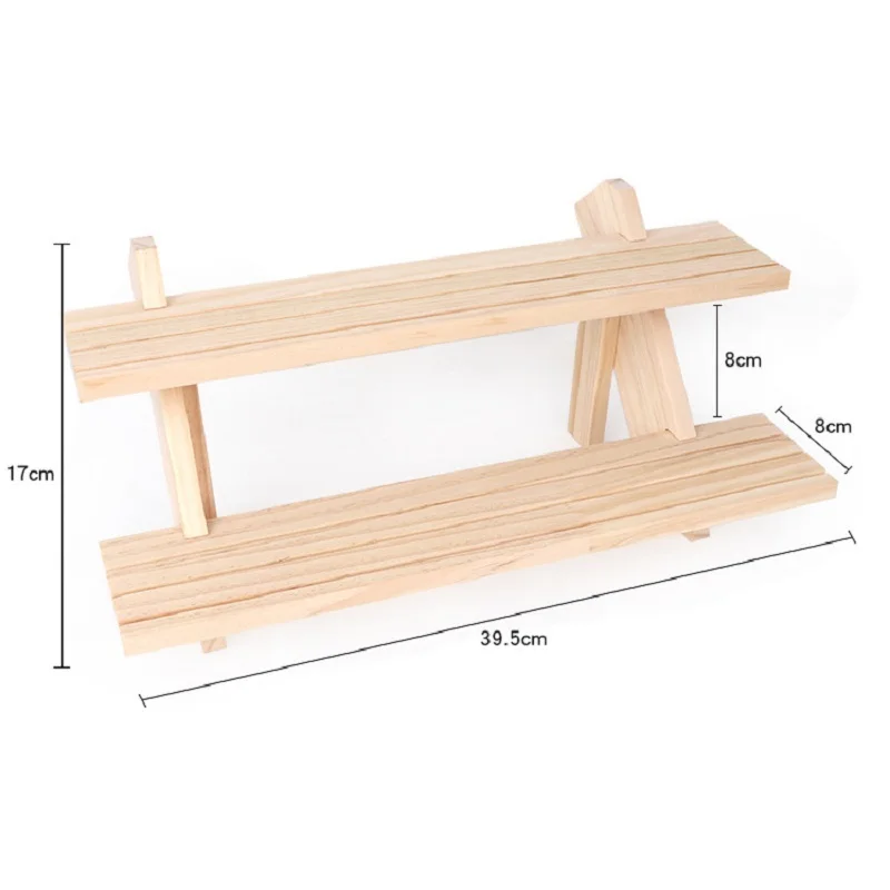 Wood Ring Display Rack Multi-Layer Earring Jewelry Rack