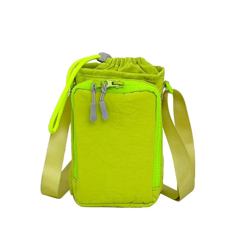 Lightweight Nylon Sling Bag with Adjustable Strap and Zipper Pocket