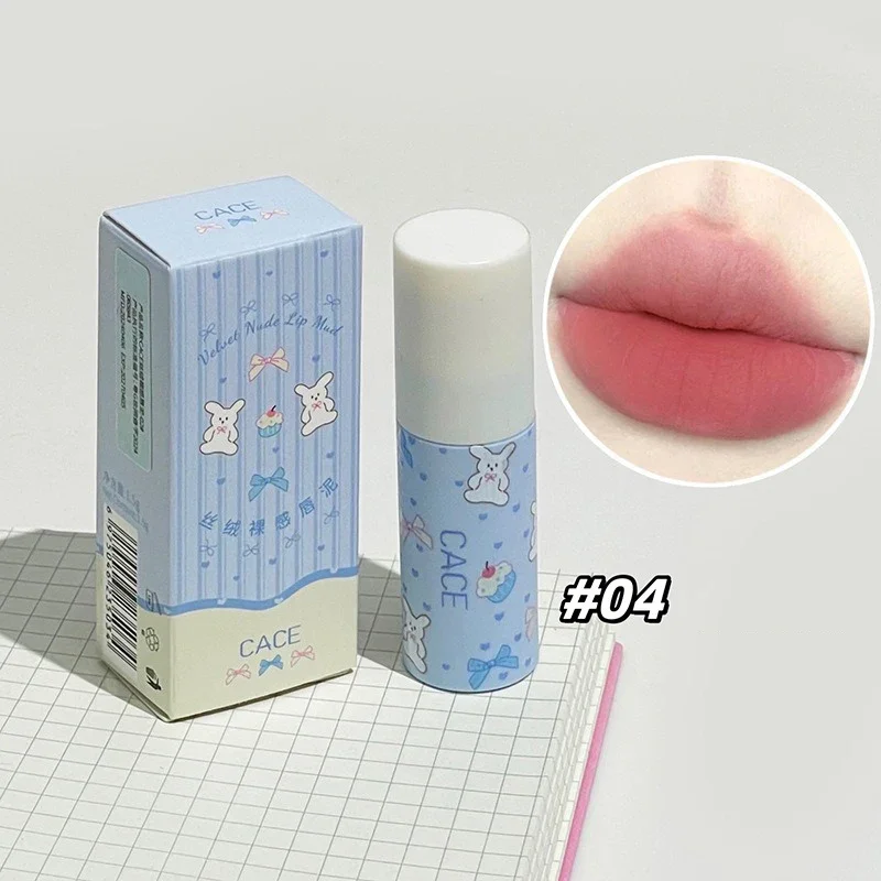 Lip Glaze lip gloss lip makeup lip glaze lip tint makeup cheek blusher Matte Peachy-pink Liquid Lipstick Waterproof Long Lasting Velvet Nude Red Lip Mud Smooth Cheek Rouge Tint Cosmetics