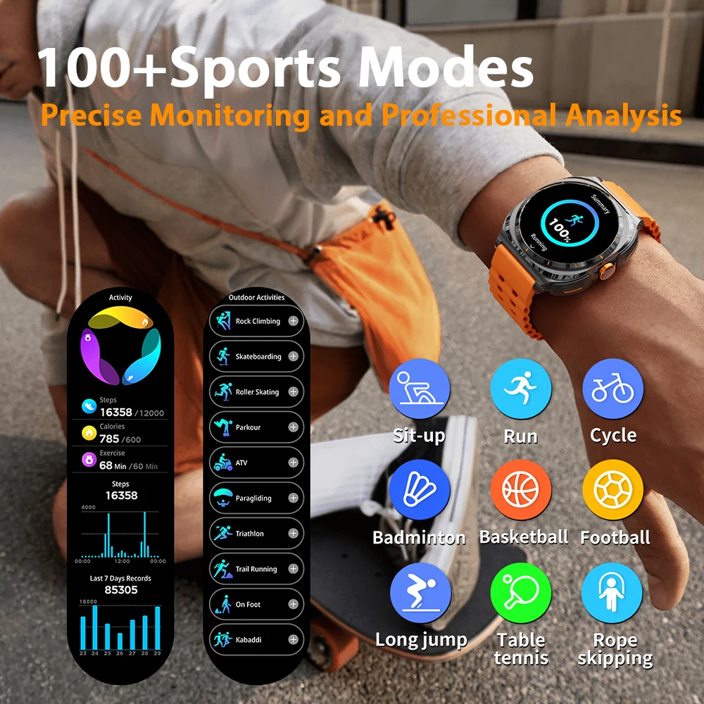 New Upgraded For smasung official TWS 2 in 1 SmartWatch with Headphones Bluetooth Call IP68 Waterproof Outdoor Sport Smartwatch 4
