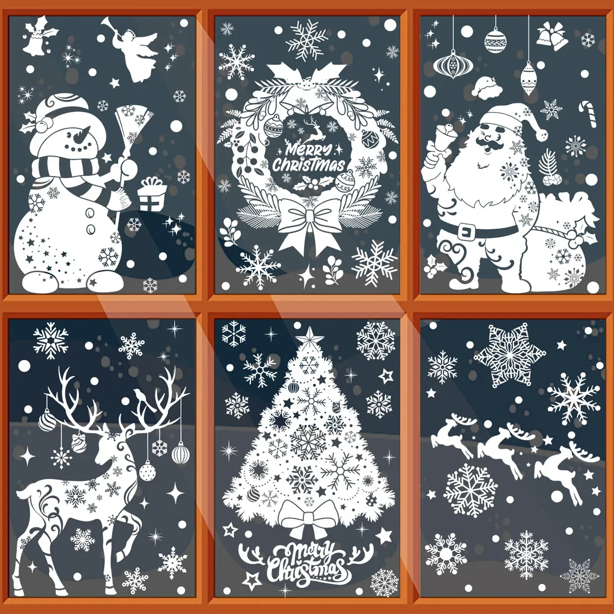 Snowflake Window Sticker Wall Stickers 1sheet For Home Christmas