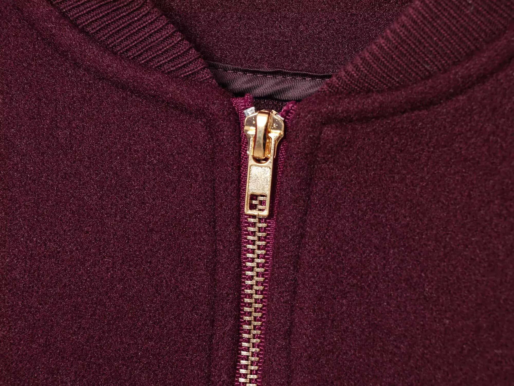 Autumn And Winter New Women'S Short Jacket Bomber Coat Retro Wine Red Jacket Zipper Turn-Down Collar Long Sleeves Outerwear