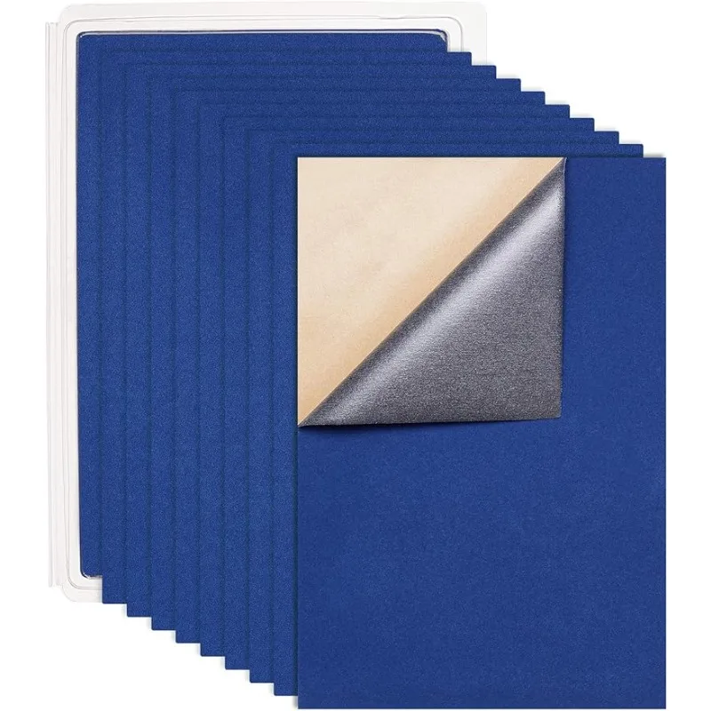 20PCS Velvet Fabric Sticky Back Adhesive Back Sheets A4 Sheet (8.3" x 11.8") Self-Adhesive Durable Multi-Purpose