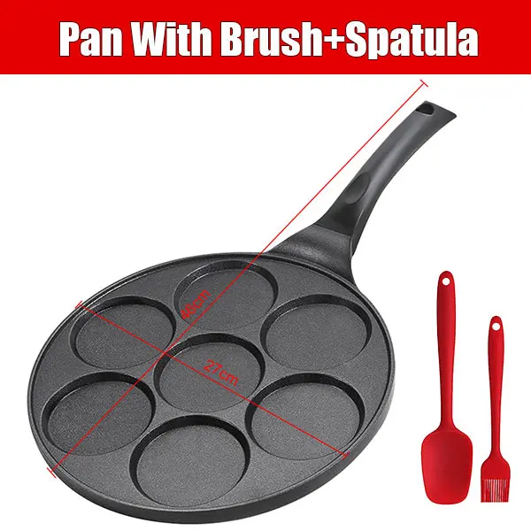 Mini Fried Eggs Saucepan Small Frying Pan Flat Non-stick Cookware Roasting  Pans (Random Color) 