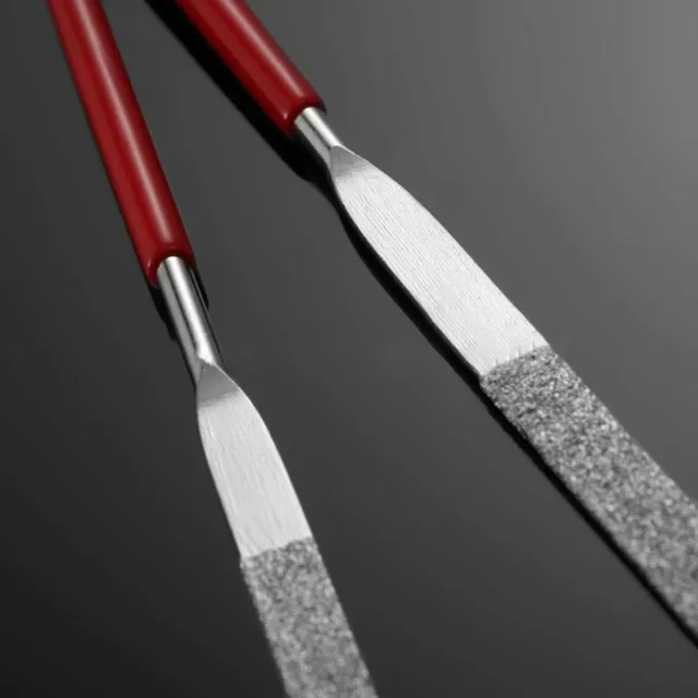 2-Piece Diamond Needle File Set for Metal, Stone, Wood, and Jewelry Polishing 2