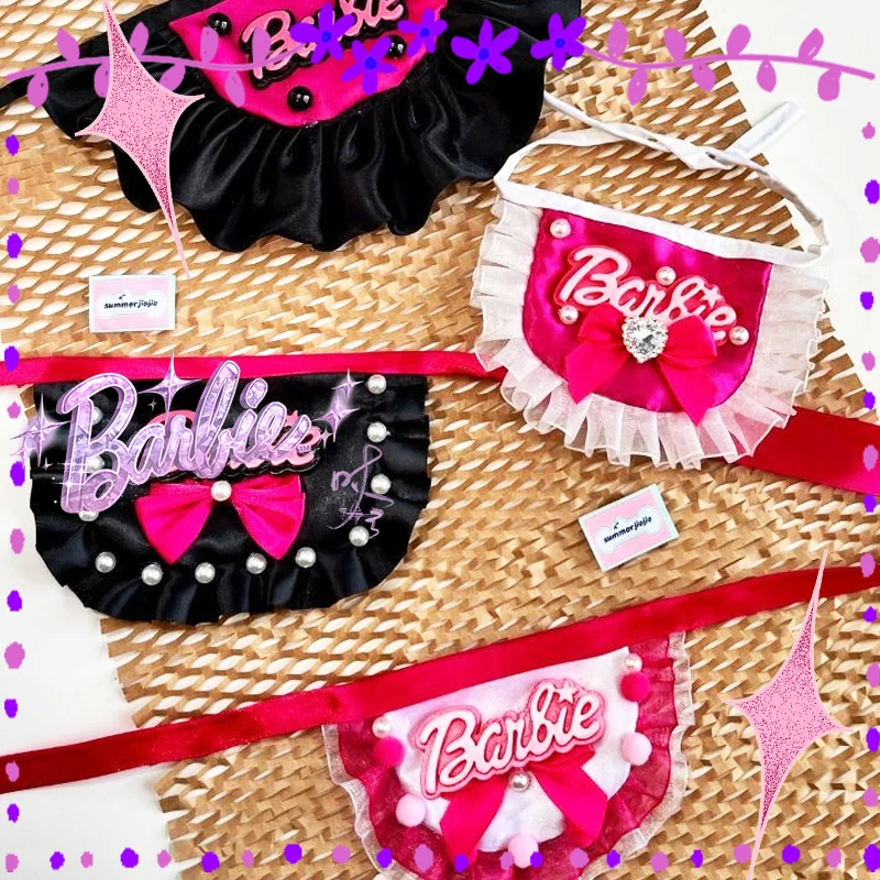 

Barbie Pets Bibs Kawaii Delicate Movie Decoration Dog Cats Scarf Stylish Rhinestone Sweet Lovely Dog Clothes Fashion Cute