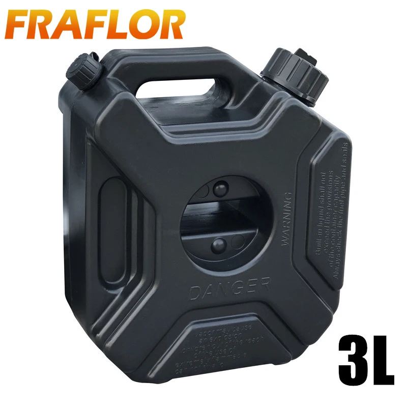 0.75 Gallon Motorcycle Red Black Green 3L Backup Fuel Tank Plastic Petrol Can Car Spare Container Petrol Tanks Canister ATV UTV