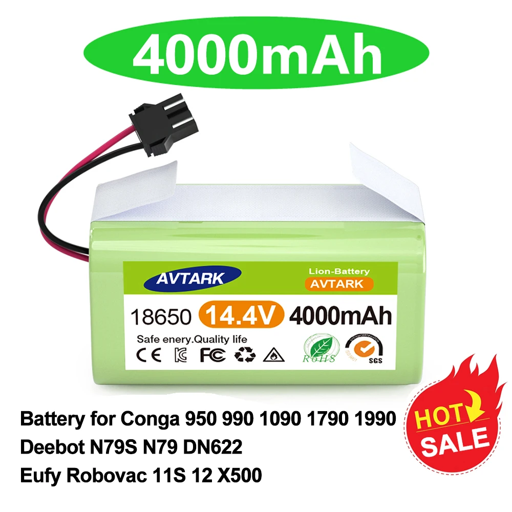 Batería para Cecotec CONGA 990 CONGA 950 CONGA 1190 CONGA 1090 3400mAh  14,8V 4061476700470