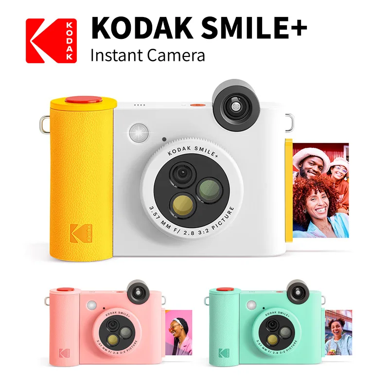 Genuine Kodak Smile+ Instant Camera Portable Photo Printer With All-in-One Camera ZINK Inkless Printing TF Card Support