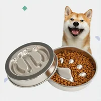 Premium Stainless Steel Pet Bowl Cervical Spine Protection for Dogs & Cats Pet Choke and Choke Prevention Slow Food Bowl 1