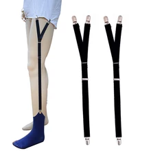 

2pcs Men Shirt Stays Belt Adjustable Elastic Non-slip Shirt Holders Strap Leg Suspenders Keep Shirt Tucked Sock Tucker Garters