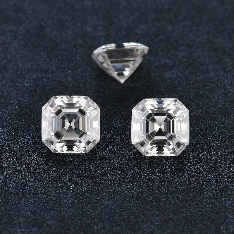 Hot Sale Loose Moissanite Gemstone Diamond Asscher Cut D Color VVS1 Test Passed Lab Gem DIY Jewelry Making with GRA Report
