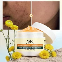 Crème faciale anti-acné au curcuma WK JALY, réduit les éruptions cutanées, éclaircit, nettoie la peau, hydrate, lisse, avec de l'aloe vera naturel 1