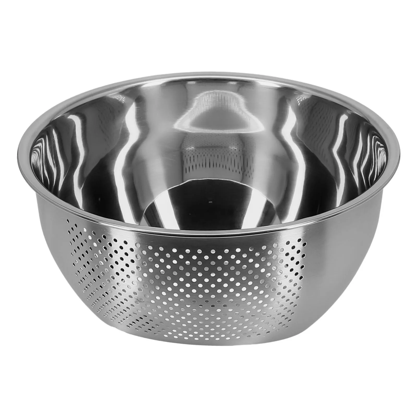 

Washing Bowl Sieve Safe Usage Unique Slanted Design Food Grade Stainless Steel Kitchen Tool Colander Steamer Baskets
