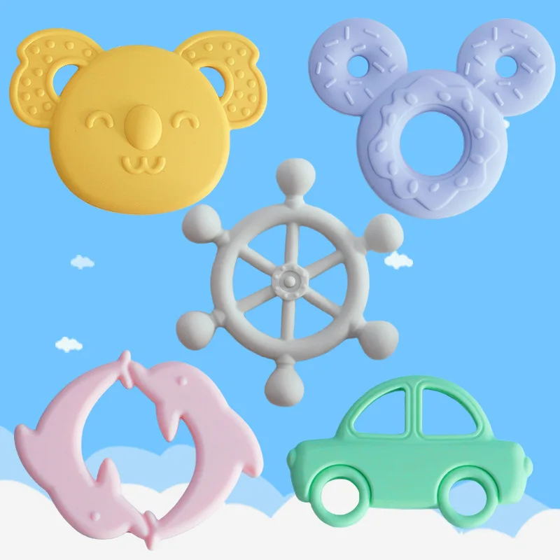 

Baby Toy Stick Teether Training Grip Safety Silicone Material BPA Free Baby Toys 0 12 Months Children Educational Toys Rattle