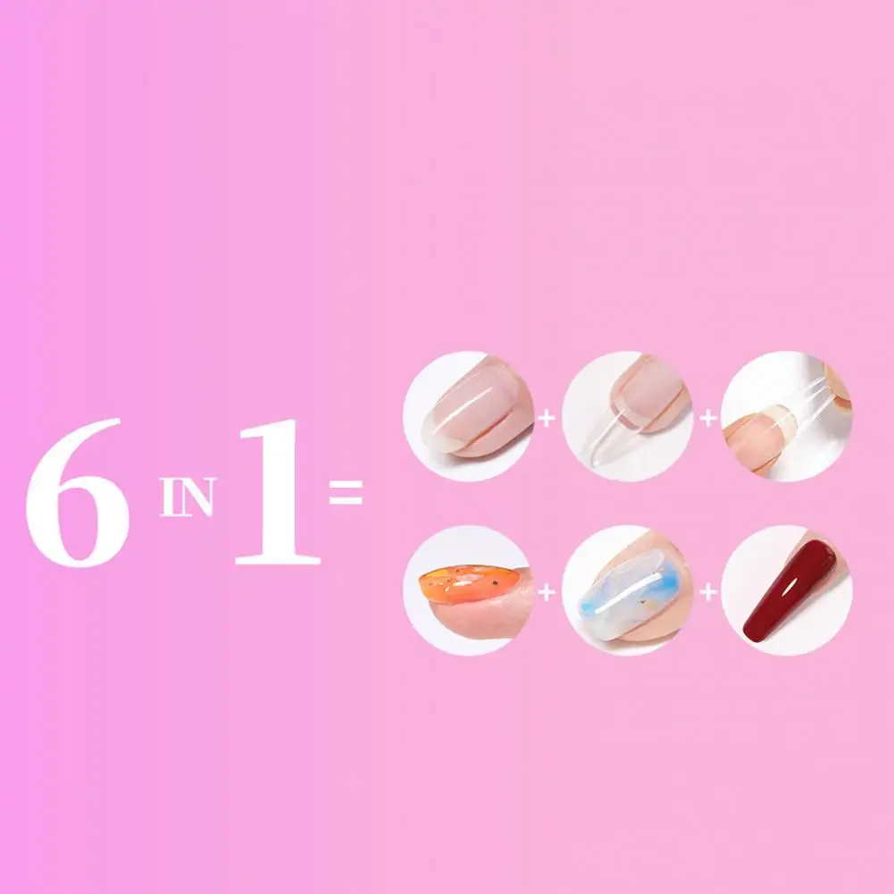 Nail Art Glue Convenient Nail Extension Glue Beauty Supplies DIY Useful 6-in-1 Soak Off UV LED Base Gel Top Coat