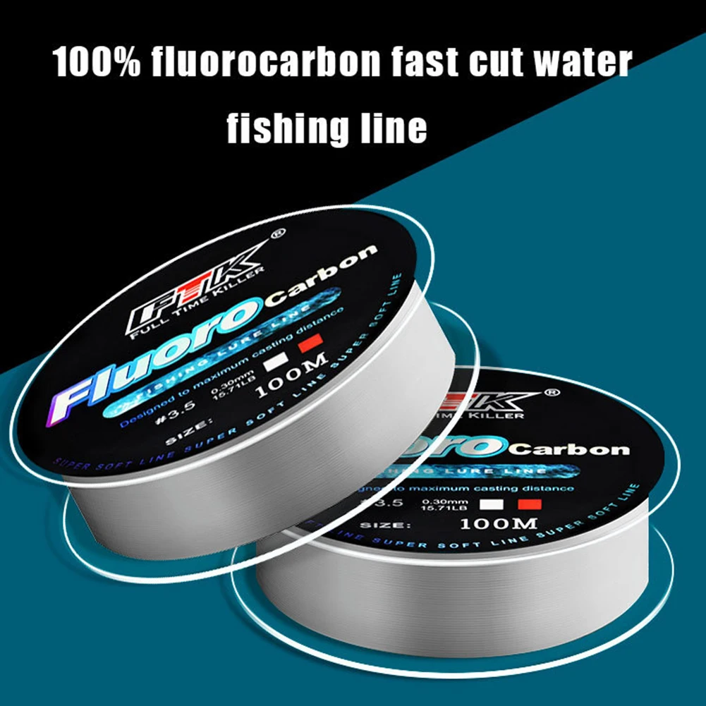 100M Angelschnur Nylonschnur Fluorkohlenstoff-Angelköderschnur 4,13-34,32LB Carbon Fiber Leader Soft Line – Detail 4