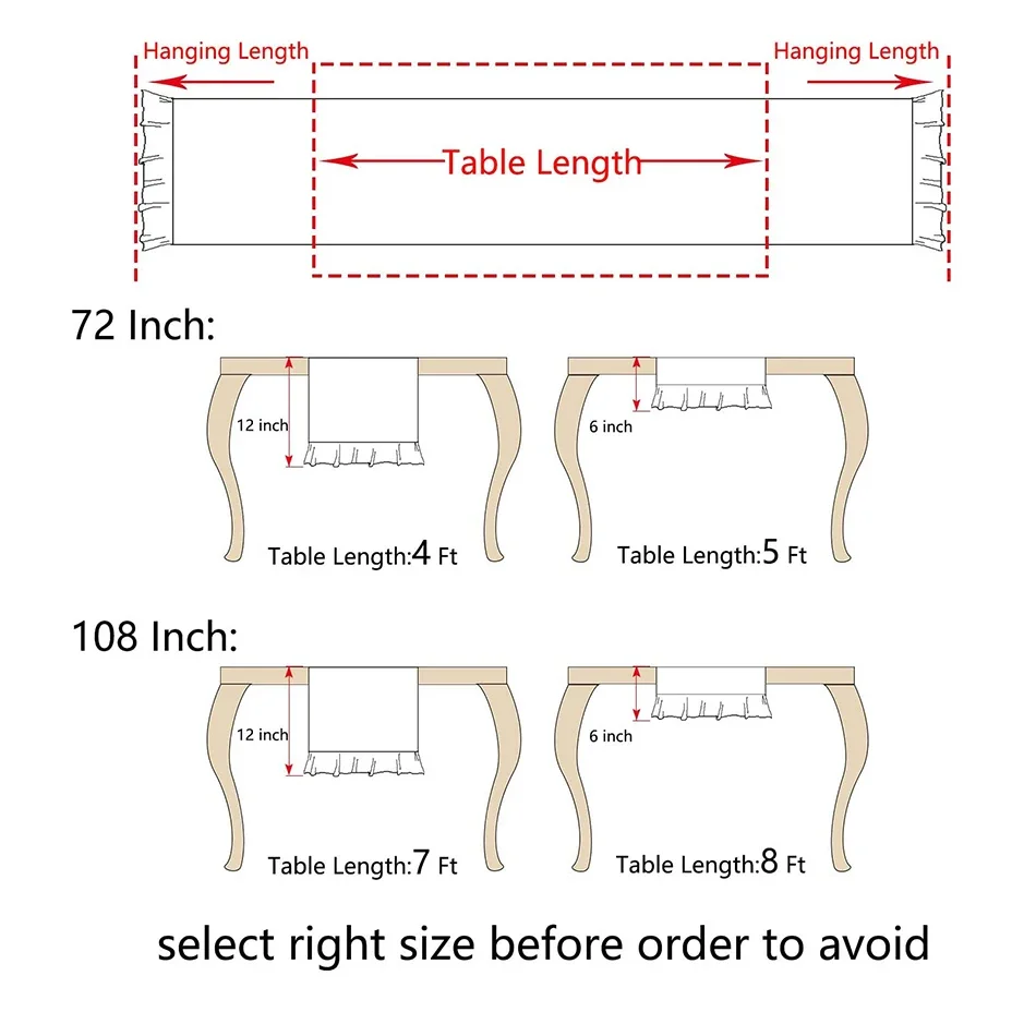 Ruffles Table Runner 100% Cotton Event Fabric Decor Romantic Solid Colour Placemat for Holiday Wedding Party Christmas Doily 6