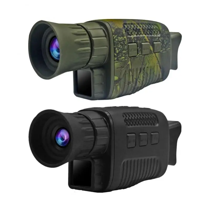 

Монокуляр ночного видения, инфракрасная камера ночного видения, 9 языков, 5-кратное цифровое увеличение, 200 м, полный Темный обзор, расстояние для охоты