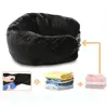 Gift Lycra Fabric Fillable Travel Neck Pillow Waterproof Ultra Soft Fuzz Stuffable Neck Carry Portable Travel Bag Pillow 5