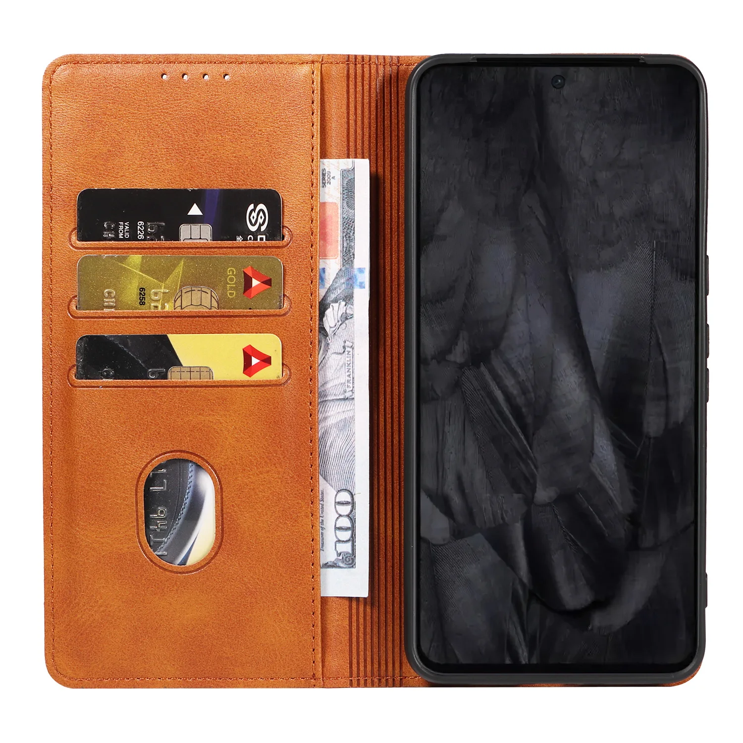 Luxury Leather Business Phone Case - Solid Soft TUP & Hard PC Cover