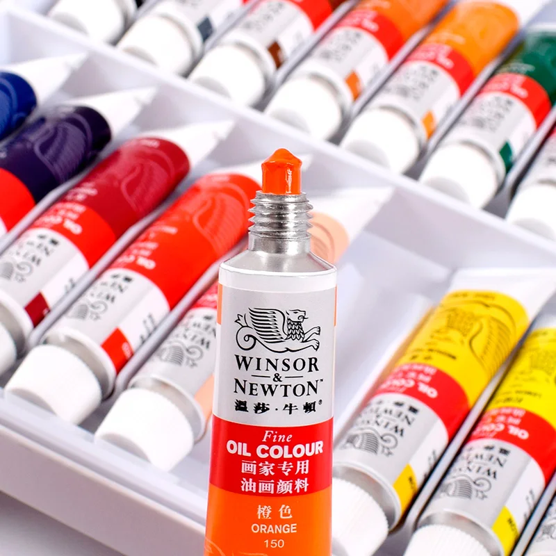 Winsor&Newton 24/18/12 Colors 12ML Professional Oil Paint Set for Artist Canvas Oil Painting Drawing Art Paint Supplies Set