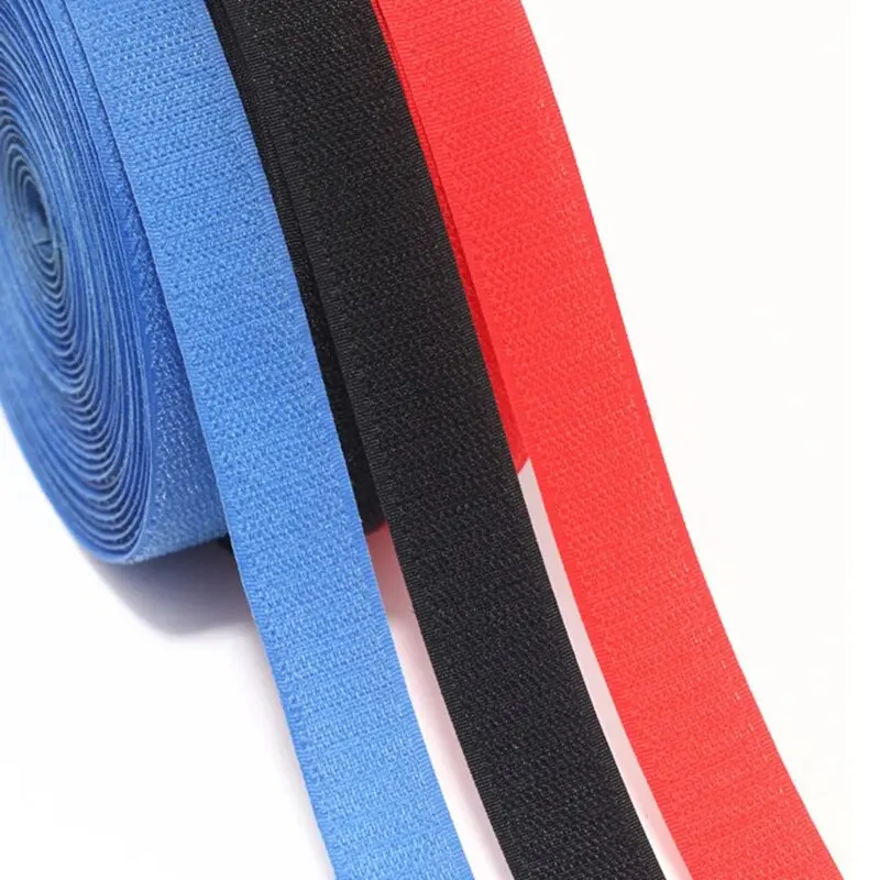 Colorful Non-adhesive Fastener Tape Reusable Hook and Loop Magic Nylon DIY Sewing Craft Accessory Supplies 5Meter/Pair 20mm Wide